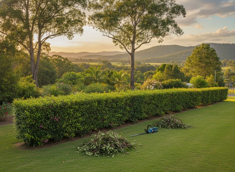 Hedge Trimming performed by Brisbane South Arborist in the Brisbane South